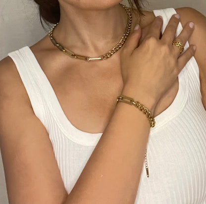 Faye Mixed Chain Bracelet